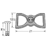 Figure-8 Cast Iron Burner Straight Venturi