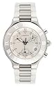 Cartier Men's Must 21 Stainless Steel and White Rubber Chronograph Watch #W10184U2
