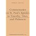 Commentaries on St. Paul's Epistles to Timothy, Titus, and Philemon
