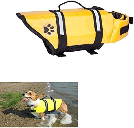 Yellow Xlarge Designer Dog Life jacket Pet saver vest coat floattion float aid buoyangcy