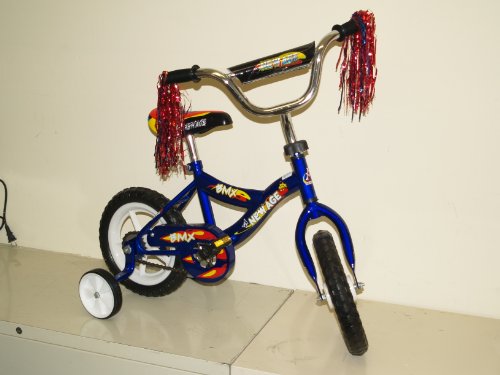 Children's Bicycle with Training Wheels (12-Inch Wheels) Blue