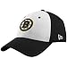 New Era Boston Bruins Black 39THIRTY Stretch Fit White Front Hat