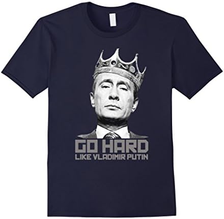 Men's Go Hard Like Vladimir Putin Russian President T-Shirt 3XL Navy