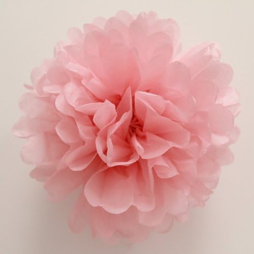 Set of 5 Tissue Paper Pom Pom - PomPomSale Brand - Wedding / Baby Shower / Birthday Party / Nursery Decorations (Small 9", Baby Pink)