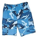 Camouflage Cargo Shorts Sky Blue Camo Military Shorts