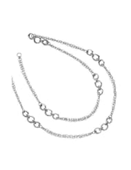 Sterling Silver Double Link Chain 30" LONG Necklace