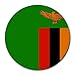 Zambia Flag Round Mouse Pad