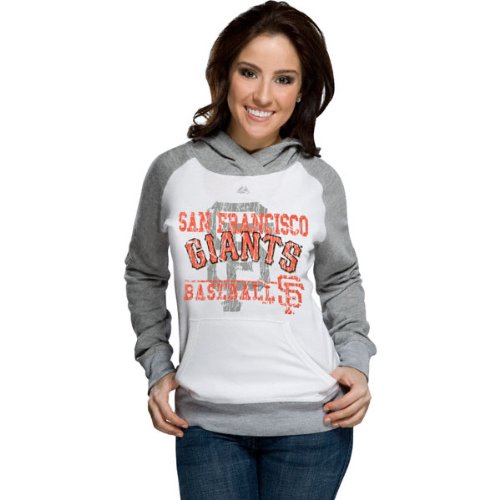 San Francisco Giants White Women's All Hooked Up Hooded Fleece Sweatshirt San Francisco Giants White Women's All Hooked Up Hooded Fleece Sweatshirt