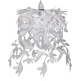 Hummingbird Design White Pendant Shade (Max 60w Gls Bulb)