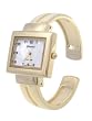Geneva Platinum Gold Square Face High Polished Finish Watch��