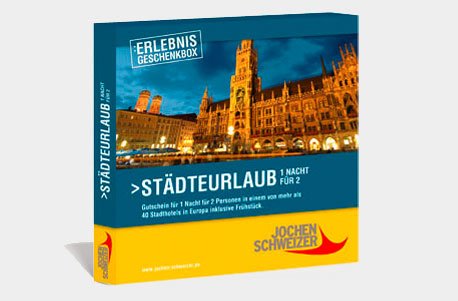 Produkt-Bild: Erlebnis-Geschenkbox 'St&auml;dteurlaub f&uuml;r 2'