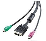 10ft PS2/hddb15 Premium Shielded 3-in-1kvm Cable