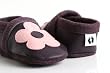 little foot company® Krabbelschuhe aus Rindnappaleder, Modell Blume in pflaume