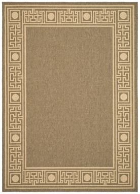 Safavieh Courtyard Collection CY5143B Coffee and Sand Indoor/ Outdoor Area Rug, 2-Feet 7-Inch by 5-Feet