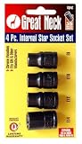 Great Neck TQE4C 4Pc External Star Bits Se