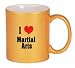 I Love/Heart Martial Arts Coffee Mug Metallic Gold 11 oz