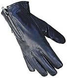 Jafrum Unisex Unlined Leather Gloves with Zipper