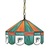 Miami Dolphins Stained Glass Pub Light Style: Swag