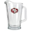 San Francisco 49ers 60oz Glass Pitcher - Primary Logo NFL Football