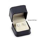 14K Gold 8.5-9.0mm White Akoya Cultured Pearl Stud Earrings - AAA Quality