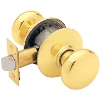 Schlage F10VPLY605 Plymouth Passage Knob, Bright Brass