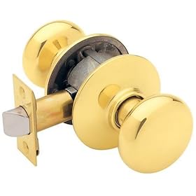 Schlage F10VPLY605 Plymouth Passage Knob, Bright Brass by Schlage
