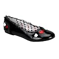 Alice Patent Flat Adult Shoes - Black