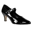 3 Inch Heel Black Mary Jane Shoes Pumps
