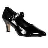3 Inch Heel Black Mary Jane Shoes Pumps