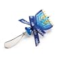 Mud Pie Happy Chanukah 6-1/2-Inch Spreader with Glass Menorah Handle