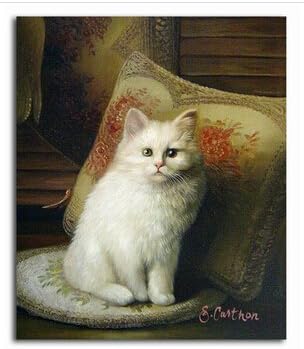 Hot sale animal oil painting lovely cat wall decoration(no frame)