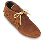 Minnetonka Men's Classic Fringed Boot Softsole Boots,Brown Suede,9 M US