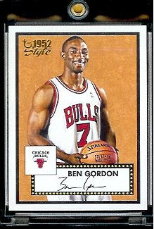 2005 06 Topps Style '52 Ben Gordon Chicago Bulls Basketball Card #39 - Mint Condition - In Protective Display Case !!