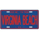 NEW  KISS ME , I AM FROM VIRGINIA BEACH  VIRGINIALICENSE PLATE SIGN USA CITY