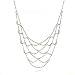 14K White Gold D/C Beaded Necklace - 17"