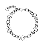 0.01 Carat Diamond Charm Bracelet in Sterling Silver
