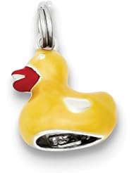 Sterling Silver Enamel Duck Charm