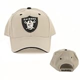 Oakland Raiders Classic Adjustable Baseball Hat - Gray / All Black Logo