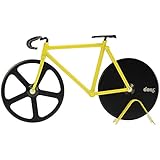 Pizza Cutter - Bicycle Pizza Cutter: Black & Yellow