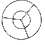 19 Inch Stainless Round Double Natural Gas Fire Pit Ring