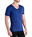 COMFORTABLE CLUB Men's Modal Slimfit T-Shirt/Undershirt V-Neck (Medium, Monaco Blue)