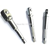 3 ピース ソケット ビット アダプタ変換アダプタコネクタ セット 1/4六角シャンク に 1/4 "、 3/8" 、 1/2 "インパクトドライバ/ドリル パワー ドライバー