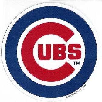 Chicago Cubs Round Logo MLB Car Magnet