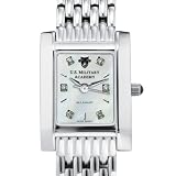 West Point Women's Swiss Watch - Mother of Pearl Quad with Diamond Dial and Bracelet by M.LaHart