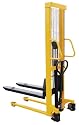 Vestil VHPS-2000-FF Manual Hydraulic Hand Pump Stacker, 2000 lbs Capacity, 60-1/4" Length x 27-3/8" Width x 82-1/4" Height