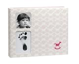 Pearhead Babyprints Babybook Rocking Horse, Pink