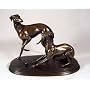 Paire de bronze Statue Whippet Chien de Whippets a&hellip de Thorne Antiques & Collectables
