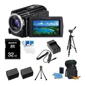 Sony HDRXR260V High-Definition Handycam 8.9 MP Camcorder with 30x Optical Zoom and 160 GB Hard Disk Memory+ 32GB High Speed SDHC Card + High Capacity Battery (Qty 2)+ Rapid AC/DC Charger + Full Sized Tripod + Table Tripod + More!