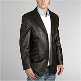 BGSD Men's Heritage Two-Button Lambskin Leather Blazer - Regular