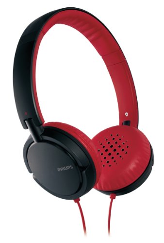 Philips SHL5000/28 Headband Headphone (Red/Black)
